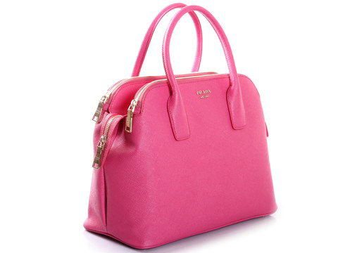 2014 Prada Saffiano Cuir Leather Tote Bag BN2560 rosered